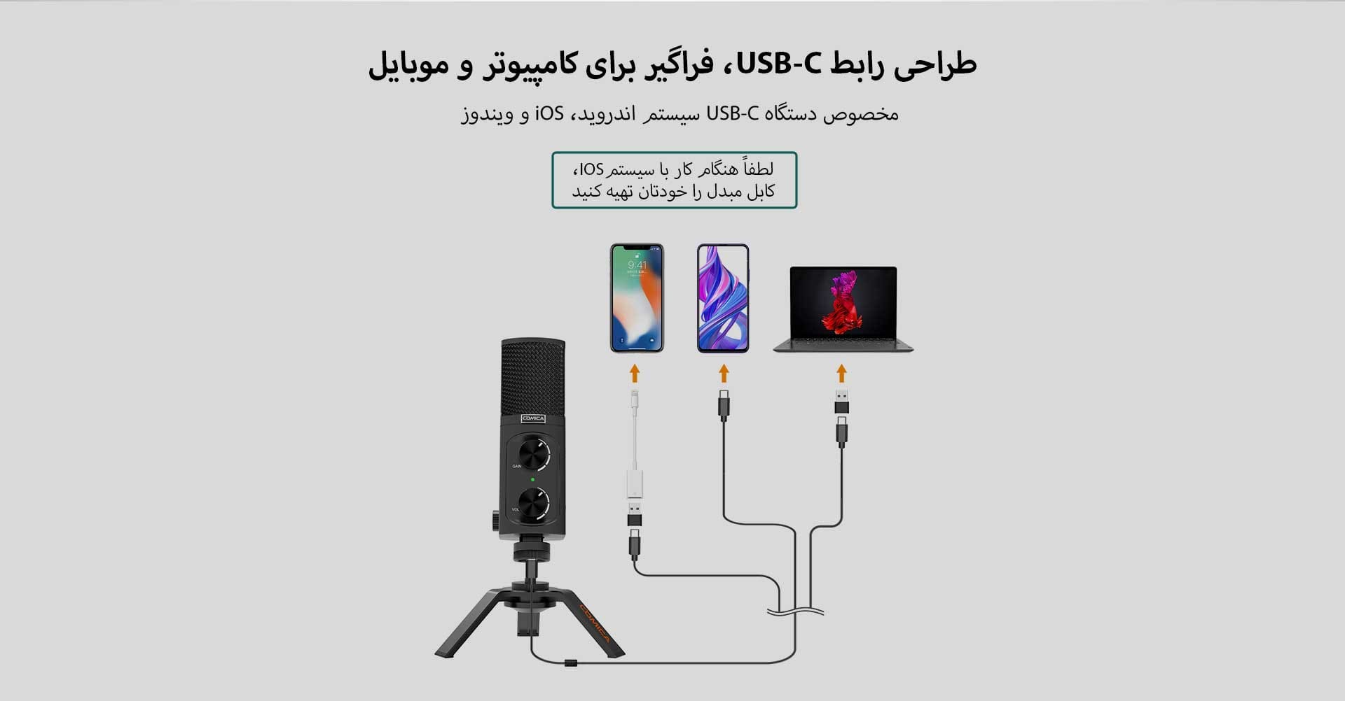 میکروفون کندانسر کامیکا مدل STM-USB (گارانتی اصلی کامیکا در ایران) «اورجینال ارسال 1 ساعته» فروشگاه اینترنتی بروز آی تی