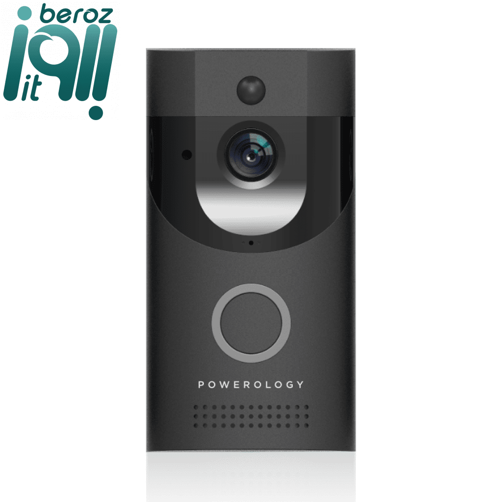 زنگ درب تصویری هوشمند پاورولوژی ,Powerology Smart Video Doorbell PSVDBBK فروشگاه اینترنتی بروز آی تی