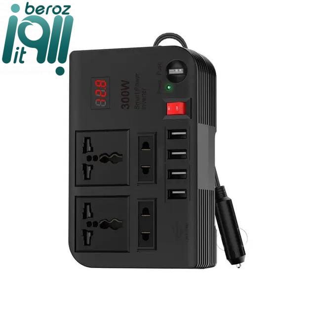 مبدل برق خودرو گرین لاین مدل Green lion Spark 3 Power Inverter 300W نسخه جدید فروشگاه اینترنتی بروز آی تی