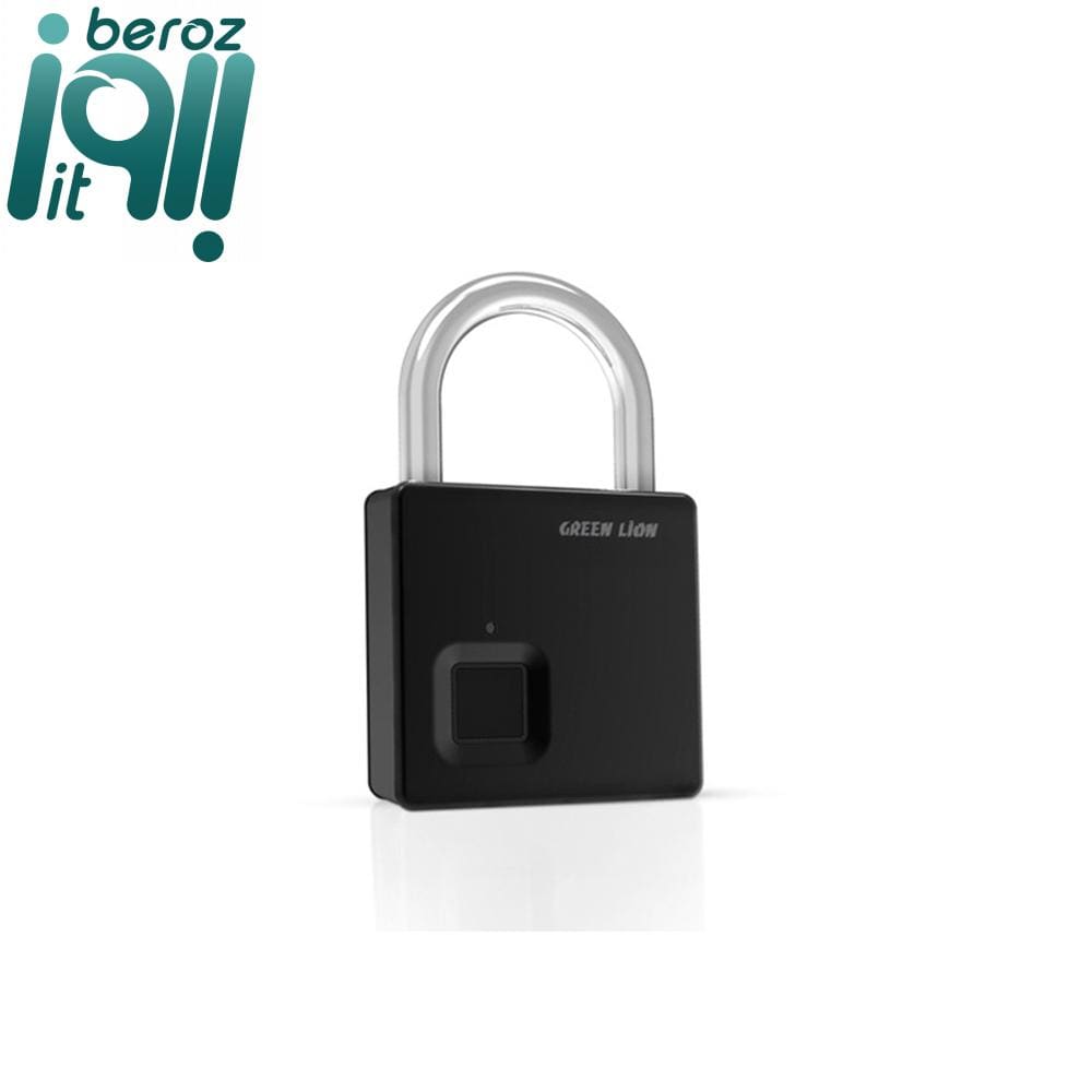 Green Lion Fingerprint Padlock GNMINIFPPDLKBK