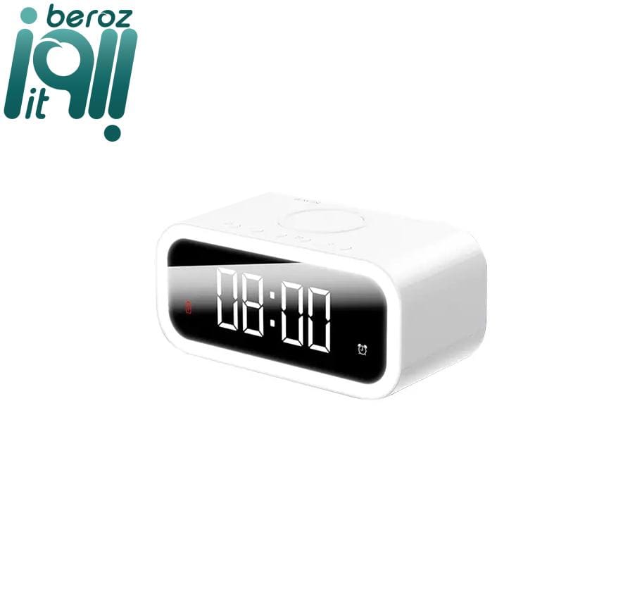 ساعت رومیزی هوشمند سه کاره باوین Bavin Wireless Charging Clock فروشگاه اینترنتی بروز آی تی